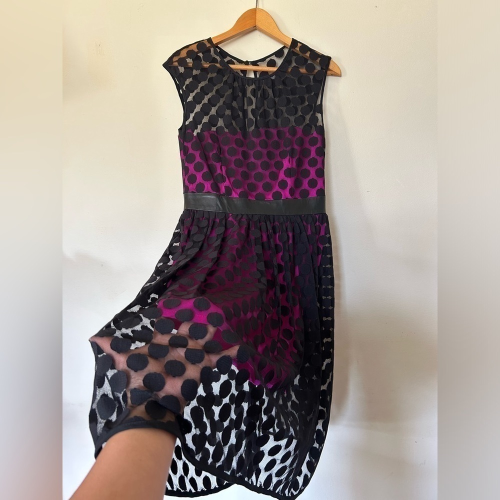 MILLY NWT vintage 80’s Y2K Babydoll lace short sleeve Midi Dress corset 6 HOCO - Picture 4 of 11
